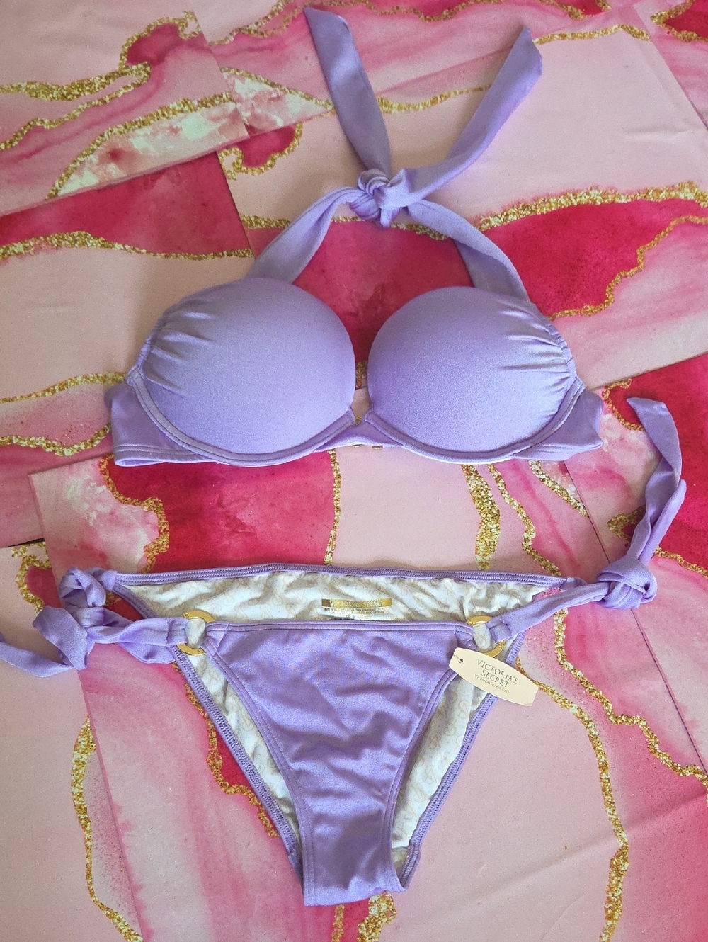 Victoria's Secret Lilac Shimmer Bikini Top